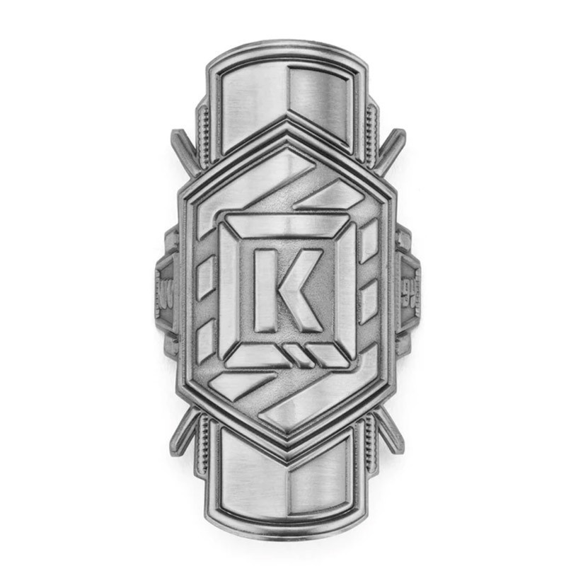 KINK K-Brick Head Badge, Silver